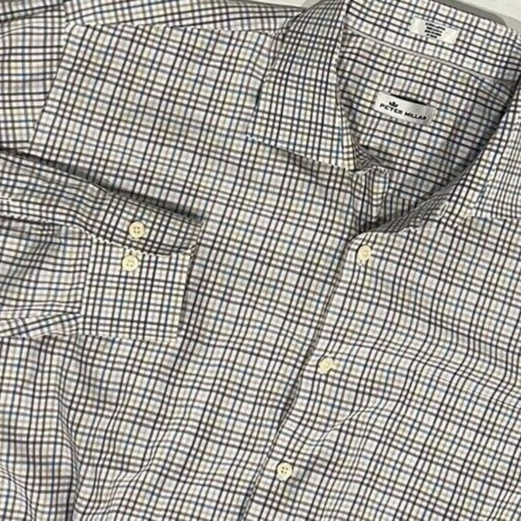 Peter Millar Other - Peter Millar Men's XL Plaid Cotton Long Sleeve Button Front‎ Dress Shirt